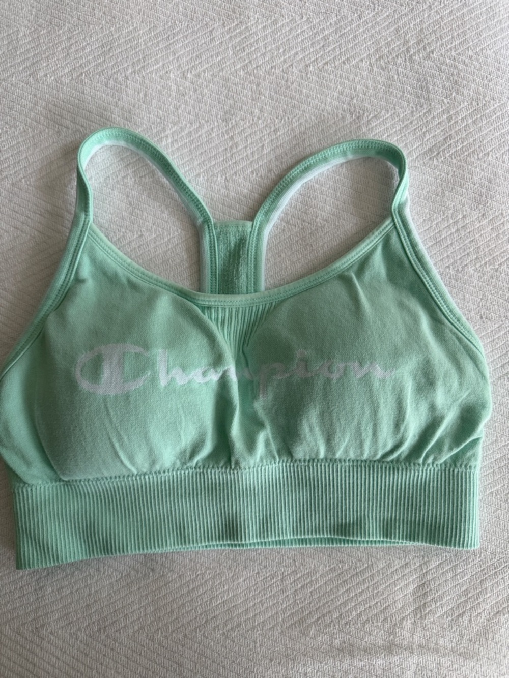 Champion Mint Green Seamless Racerback Sports Bra